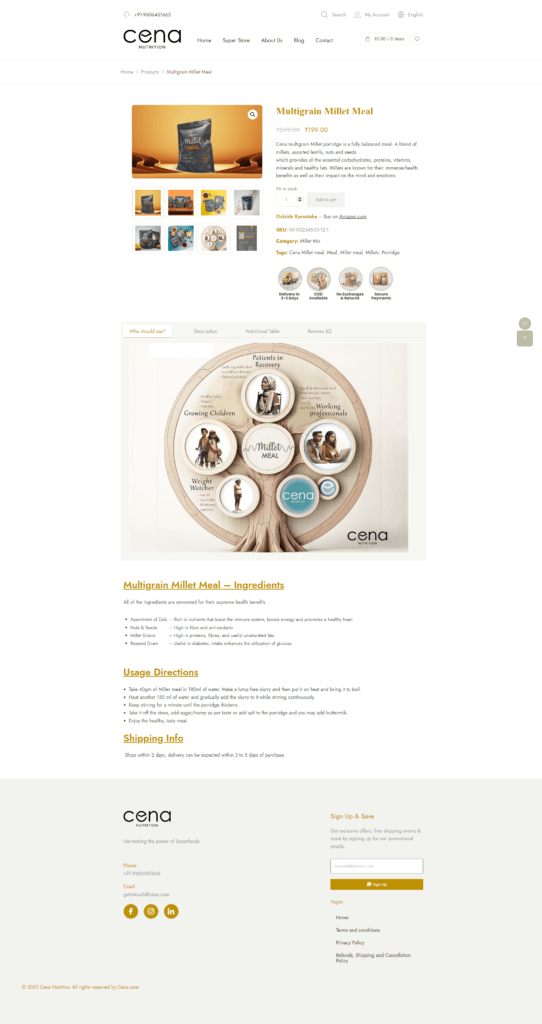 Case-Cena 12 Millet Meal - Product page